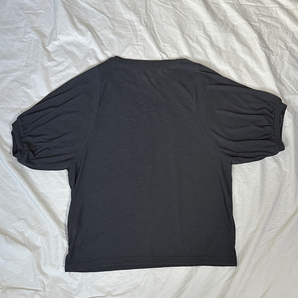 Madewell Black Puff Sleeve Blouse - Picture 5 of 12
